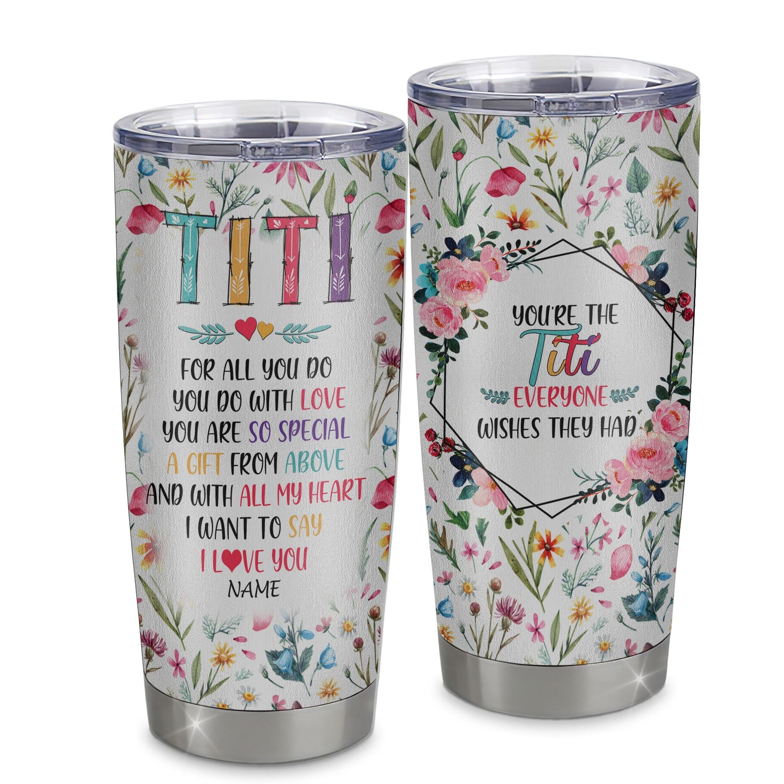 Personalized Titi From Niece Nephew Stainless Steel Tumbler Cup You Are So Special I Love You Titi Mothers Day Birthday Christmas Travel Mug | teecentury
