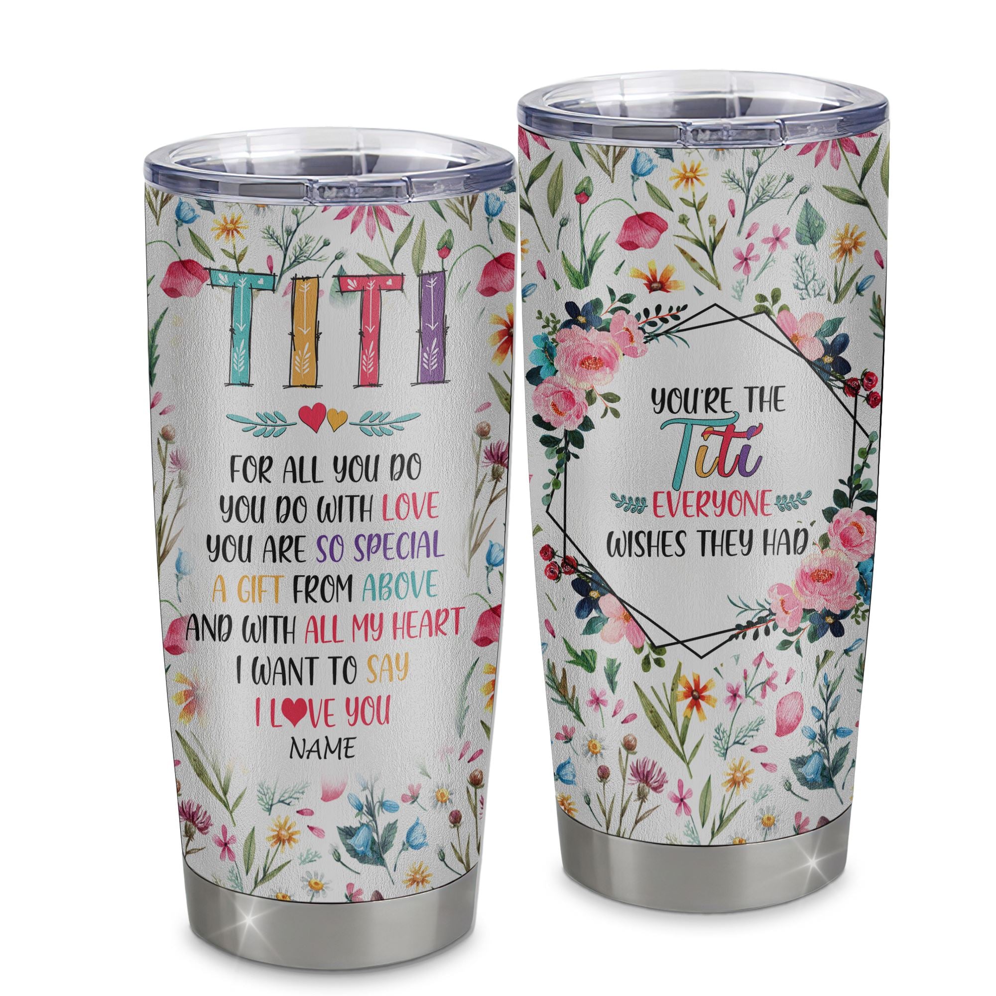 Personalized Titi From Niece Nephew Stainless Steel Tumbler Cup You Are So Special I Love You Titi Mothers Day Birthday Christmas Travel Mug | teecentury
