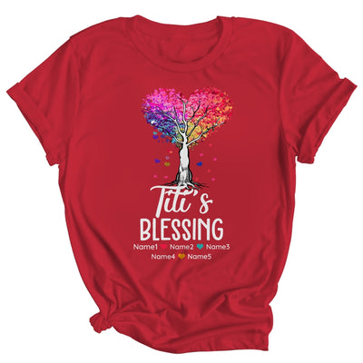 Personalized Titi Is Blessed With Kids Name Colortree Custom Mom For Women Mothers Day Birthday Christmas Shirt & Tank Top | teecentury