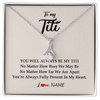 Alluring Beauty Necklace | Personalized Titi Necklace From Niece Nephew You're Always In My Heart Titi Birthday Mothers Day Christmas Jewelry Pendant Customized Gift Box Message Card | teecentury
