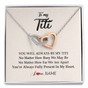 Interlocking Hearts Necklace | Personalized Titi Necklace From Niece Nephew You're Always In My Heart Titi Birthday Mothers Day Christmas Jewelry Pendant Customized Gift Box Message Card | teecentury