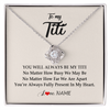 Love Knot Necklace | Personalized Titi Necklace From Niece Nephew You're Always In My Heart Titi Birthday Mothers Day Christmas Jewelry Pendant Customized Gift Box Message Card | teecentury