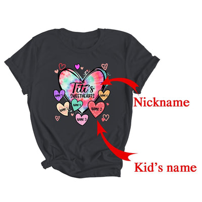 Personalized Titi Sweethearts Custom With Kids Name Valentines Day Mothers Day Birthday Christmas Shirt & Tank Top | Custom | teecentury