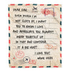 Personalized To Dad Blanket From Daughter Son I Love You Mail Letter for Keep Health Dad Birthday Fathers Day Christmas Gift Customized Fleece Blanket Blanket | Teecentury.com