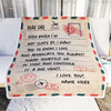 Personalized To Dad Blanket From Daughter Son I Love You Mail Letter for Keep Health Dad Birthday Fathers Day Christmas Gift Customized Fleece Blanket Blanket | Teecentury.com