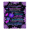 Personalized To Granddaughter Blanket From Grandma Nana I Love You Forever And Always Butterfly Granddaughter Birthday Christmas Customized Fleece Blanket Blanket | Teecentury.com
