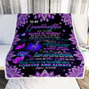 Personalized To Granddaughter Blanket From Grandma Nana I Love You Forever And Always Butterfly Granddaughter Birthday Christmas Customized Fleece Blanket Blanket | Teecentury.com