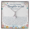 Alluring Beauty Necklace | Personalized To My Amazing Daughter In Law Necklace from Mother In Law Daughter In Law On Your Wedding Day Bride Jewelry Customized Gift Box Message Card | teecentury