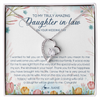 Forever Love Necklace | Personalized To My Amazing Daughter In Law Necklace from Mother In Law Daughter In Law On Your Wedding Day Bride Jewelry Customized Gift Box Message Card | teecentury