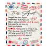 Personalized To My Aunt Blanket From Niece Nephew Air Mail Letter I Love You Aunt Birthday Mothers Day Christmas Customized Fleece Throw Blanket | teecentury