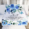Personalized To My Aunt Blanket From Niece Nephew Floral How Much We Love You Aunt Birthday Mothers Day Christmas Customized Fleece Throw Blanket | teecentury