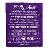 Personalized To My Aunt Blanket From Niece Nephew I Love You With A Special Love Aunt Birthday Mothers Day Christmas Customized Fleece Throw Blanket | teecentury