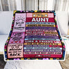 Personalized To My Aunt Blanket From Niece Wood The Love Between An Aunt And Niece Birthday Mothers Day Christmas Thanksgiving Customized Fleece Throw Blanket | teecentury