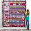 Personalized To My Aunt Blanket From Niece Wood The Love Between An Aunt And Niece Birthday Mothers Day Christmas Thanksgiving Customized Fleece Throw Blanket | teecentury