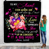 Personalized To My Aunt From Niece Nephew Blanket It A Big Hug I Love You Aunt Birthday Mothers Day Thanksgiving Christmas Customized Fleece Blanket Blanket | Teecentury.com