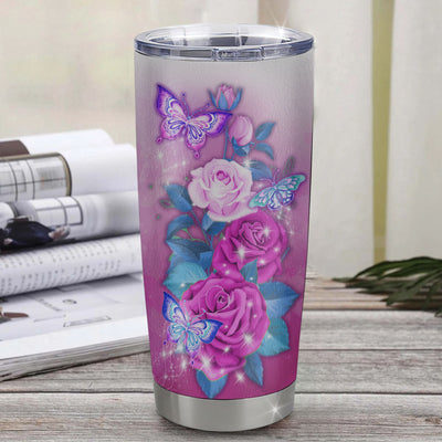 Personalized To My Aunt From Niece Nephew Stainless Steel Tumbler Cup Butterfly I Am Forever GrateFul Aunt For Women Mothers Day Birthday Christmas Travel Mug | teecentury