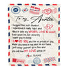 Personalized To My Auntie Blanket From Niece Nephew Air Mail Letter I Love You Auntie Birthday Mothers Day Christmas Customized Fleece Throw Blanket | teecentury