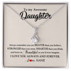 Alluring Beauty Necklace | Personalized To My Awesome Daughter Necklace From Mom Dad I Love You Always And Forever Daughter Birthday Christmas Jewelry Customized Gift Box Message Card | teecentury