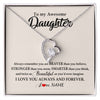 Forever Love Necklace | Personalized To My Awesome Daughter Necklace From Mom Dad I Love You Always And Forever Daughter Birthday Christmas Jewelry Customized Gift Box Message Card | teecentury
