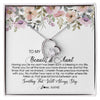 Forever Love Necklace | Personalized To My Beautiful Aunt Necklace From Niece Nephew Having You As My Aunt Auntie Birthday Mothers Day Christmas Customized Gift Box Message Card | teecentury