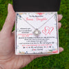 Love Knot Necklace | Personalized To My Beautiful Bonus Daughter Necklace From Stepfather Believe In You Stepdaughter Birthday Christmas Jewelry Customized Gift Box Message Card | teecentury