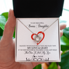 Love Knot Necklace | Personalized To My Beautiful Bonus Daughter Necklace From Stepmother Filled With My Love and Light Stepdaughter Birthday Christmas Customized Message Card | teecentury