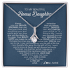 Alluring Beauty Necklace | Personalized To My Beautiful Bonus Daughter Necklace Need A Hug Just Hold This Stepdaughter Pendant Jewelry Birthday Christmas Customized Gift Box Message Card | teecentury