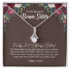 Alluring Beauty Necklace | Personalized To My Beautiful Bonus Sister Necklace Family Itn't Always Blood Sister In Law Jewelry Birthday Wedding Christmas Customized Gift Box Message Card | teecentury