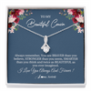 Alluring Beauty Necklace | Personalized To My Beautiful Cousin Necklace From Family Braver Stronger Smarter Cousin Pendant Jewelry Birthday Graduation Christmas Customized Message Card | teecentury