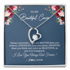 Forever Love Necklace | Personalized To My Beautiful Cousin Necklace From Family Braver Stronger Smarter Cousin Pendant Jewelry Birthday Graduation Christmas Customized Message Card | teecentury