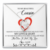 Forever Love Necklace | Personalized To My Beautiful Cousin Necklace From Family Filled With My Love and Light Cousin Pendant Jewelry Birthday Christmas Customized Message Card | teecentury