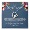 Forever Love Necklace | Personalized To My Beautiful Daughter Necklace From Dad Mom Braver Stronger Smarter Daughter Jewelry Birthday Graduation Christmas Customized Message Card | teecentury