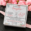 Alluring Beauty Necklace | Personalized To My Beautiful Daughter Necklace From Mom Dad Believe In You Daughter Jewelry Birthday Graduation Christmas Customized Gift Box Message Card | teecentury