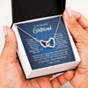 Interlocking Hearts Necklace | Personalized To My Beautiful Girlfriend Necklace From Boyfriend Hold This Close My Love Girlfriend Birthday Christmas Customized Gift Box Message Card | teecentury