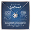 Love Knot Necklace | Personalized To My Beautiful Girlfriend Necklace From Boyfriend Hold This Close My Love Girlfriend Birthday Christmas Customized Gift Box Message Card | teecentury