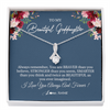 Alluring Beauty Necklace | Personalized To My Beautiful Goddaughter Necklace From Godmother Braver Stronger Smarter Goddaughter Pendant Jewelry Birthday Christmas Customized Message Card | teecentury