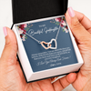 Interlocking Hearts Necklace | Personalized To My Beautiful Goddaughter Necklace From Godmother Braver Stronger Smarter Goddaughter Pendant Jewelry Birthday Christmas Customized Message Card | teecentury