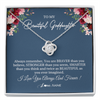 Love Knot Necklace | Personalized To My Beautiful Goddaughter Necklace From Godmother Braver Stronger Smarter Goddaughter Pendant Jewelry Birthday Christmas Customized Message Card | teecentury