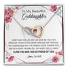 Interlocking Hearts Necklace | Personalized To My Beautiful Goddaughter Necklace from Godmother Life Gave Me You Goddaughter Birthday Graduation Christmas Customized Gift Box Message Card | teecentury