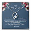 Forever Love Necklace | Personalized To My Beautiful Granddaughter Necklace From Grandma Braver Stronger Smarter Granddaughter Jewelry Birthday Christmas Customized Message Card | teecentury
