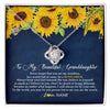Love Knot Necklace | Personalized To My Beautiful Granddaughter Necklace From Grandma Nana Be A Sunflower My Sunshine Granddaughter Birthday Customized Gift Box Message Card | teecentury