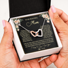 Interlocking Hearts Necklace | Personalized To My Beautiful Mom Necklace from Daughter Son I Need to Say I Love You Mom Birthday Mother's Day Pendant Jewelry Customized Gift Box Message Card | teecentury