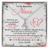 Alluring Beauty Necklace | Personalized To My Beautiful Niece Necklace From Aunt Uncle Auntie Believe In You Niece Birthday Graduation Christmas Jewelry Customized Gift Box Message Card | teecentury