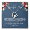 Forever Love Necklace | Personalized To My Beautiful Niece Necklace From Aunt Uncle Braver Stronger Smarter Niece Pendant Jewelry Birthday Graduation Christmas Customized Message Card | teecentury