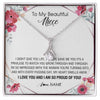 Alluring Beauty Necklace | Personalized To My Beautiful Niece Necklace from Aunt Auntie Life Gave Me You Niece Birthday Thanksgiving Graduation Christmas Customized Gift Box Message Card | teecentury