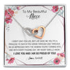Interlocking Hearts Necklace | Personalized To My Beautiful Niece Necklace from Aunt Auntie Life Gave Me You Niece Birthday Thanksgiving Graduation Christmas Customized Gift Box Message Card | teecentury