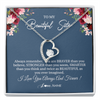 Forever Love Necklace | Personalized To My Beautiful Sister Necklace From Sister Brother Braver Stronger Smarter Sister Pendant Jewelry Birthday Christmas Customized Message Card | teecentury
