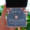 Love Knot Necklace | Personalized To My Beautiful Sister Necklace From Sister Brother Braver Stronger Smarter Sister Pendant Jewelry Birthday Christmas Customized Message Card | teecentury