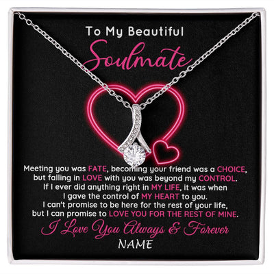 Personalized To My Beautiful Soulmate Necklace From Husband