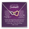 Interlocking Hearts Necklace | Personalized To My Beautiful Soulmate Necklace From Husband I Love You Future Wife Birthday Valentines Day Christmas Customized Gift Box Message Card | teecentury